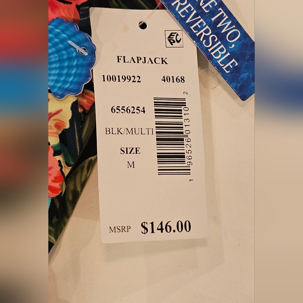 NWT SkinnyDippers Miraclesuit Reversible Swimsuit: Black Multi: Size- Medium - Picture 7 of 9